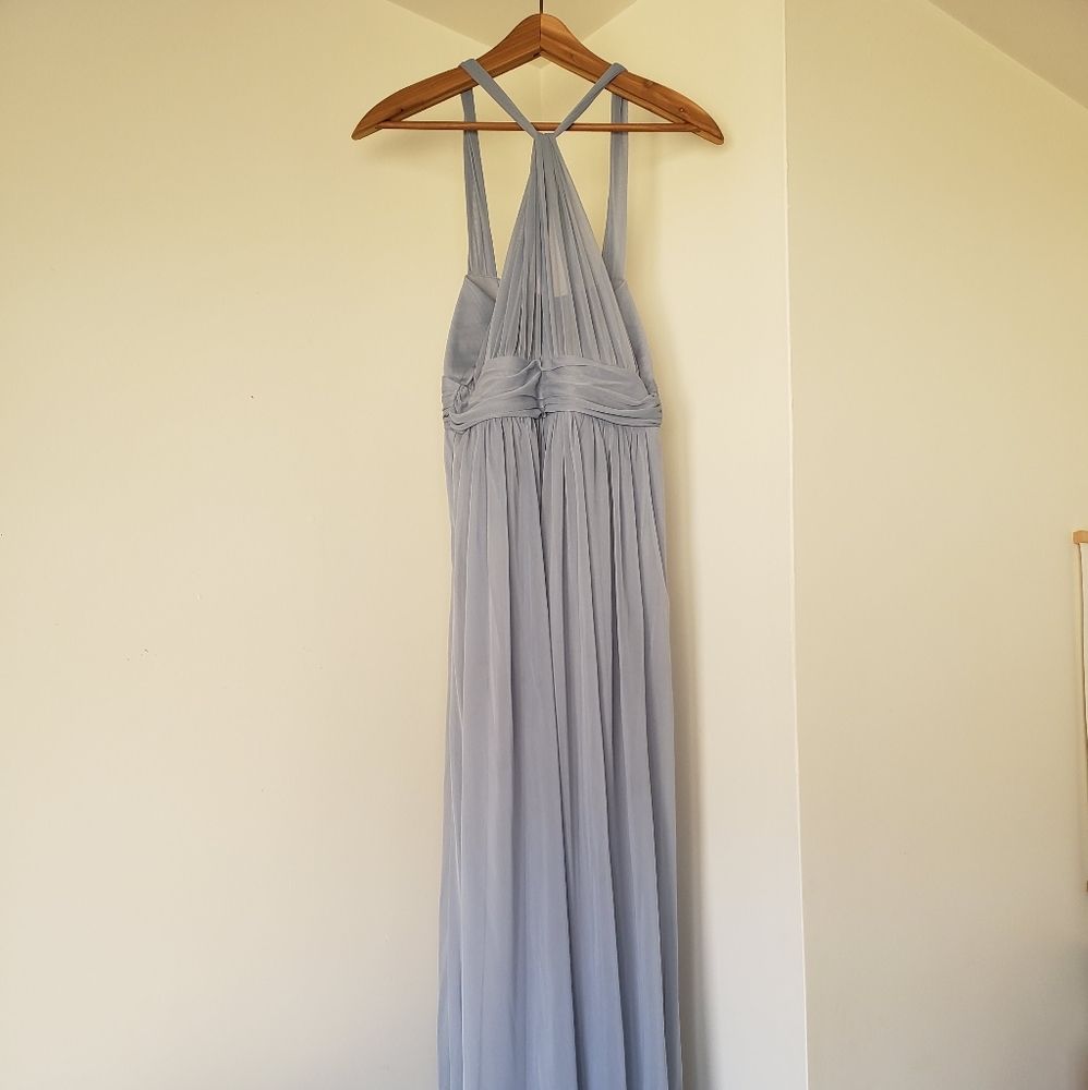 Birdy Grey Kiko Bridesmaids dress in Dusty Blue